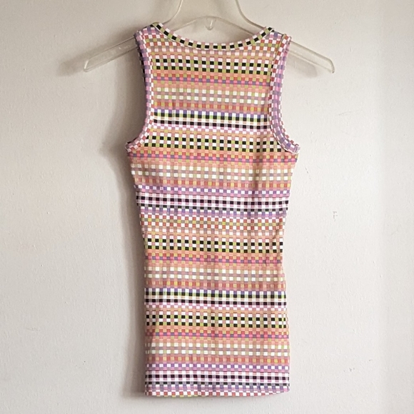 Valeria Ribbed Tank Circus NY Cream Multi Color Small - Picture 7 of 7